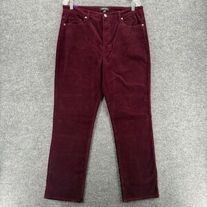 Well Worn Pants Womens 14 Purple Corduroy High Rise Straight Grunge 90s Hippie